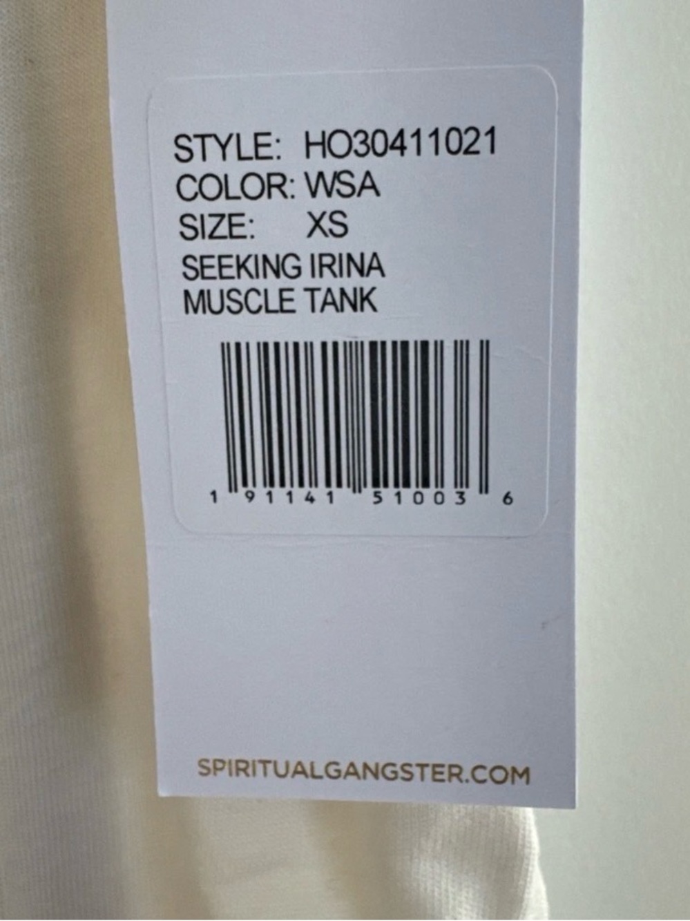Spiritual Gangster Seeking Irina Muscle Tank Top Size XS New With Tag - Picture 3 of 5